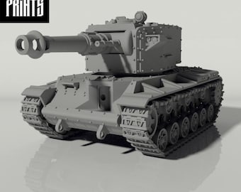 Grim KV-2 "Ragnarok" Main Battle Tank • Modular • Grim Prints •  FDM Printed Wargaming Tank •
