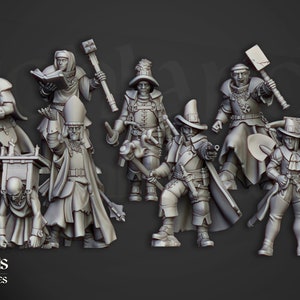Inquisitorial Band • Sunland Empire • Highlands Miniatures • 3D Printed Tabletop Miniature •