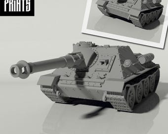 Grim SU-100 Tank Destroyer / SU-122 Assault Gun • Modular • Grim Prints •  FDM Printed Wargaming Tank •