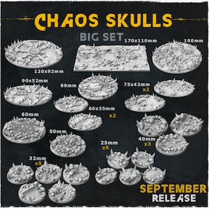 Chaos Skull Bases • Zabavka Workshop