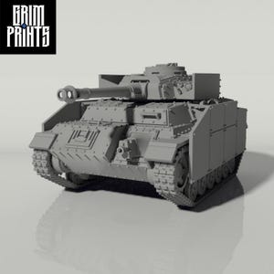 Grim Panzer IV Battle Tank • Modular • Grim Prints •  FDM Printed Wargaming Tank •