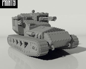 Grim Whippet Flame Tank • Modular • Grim Prints •  FDM Printed Wargaming Tank •