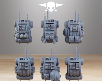 Scavenger Frontliner Backpacks • Pack of 6 • Station Forge • 3D Printed Kitbash Bits •