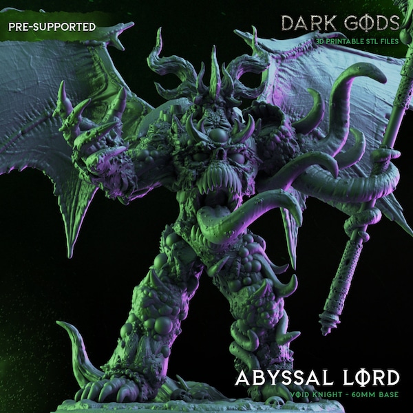 Abyssal Lord • Demonic Prince • Dark Gods •  3D Printed Tabletop Miniature •