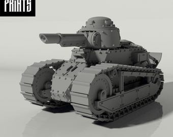 Grim FT-17 Light Tank • Modular • Grim Prints •  FDM Printed Wargaming Tank •