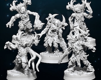 Haunted Gladiators of Plague • Den of Imagination • 3D Printed Tabletop Miniature •