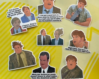 Tommy Boy Vinyl Sticker Pack of 8 - Waterproof - Dishwasher Safe - Outdoor