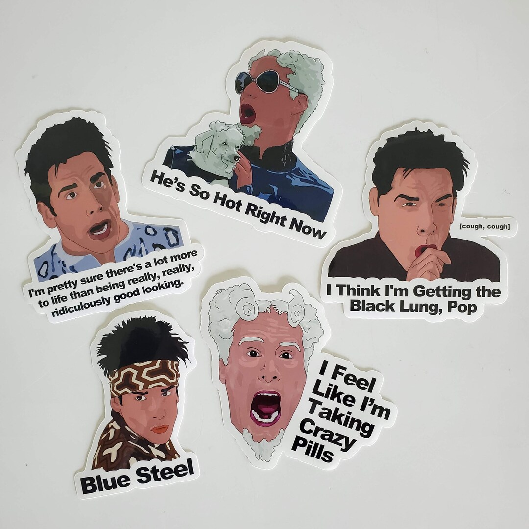 Zoolander 5 Sticker Pack Etsy
