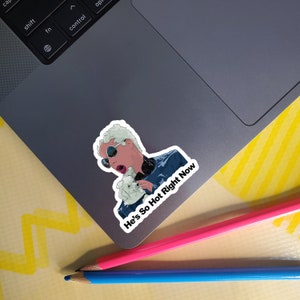 He&#39;s So Hot Right Now -Mugatu - Zoolander Vinyl Sticker - Outdoor