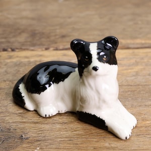 ヴィンテージ ボーダーコリー 陶器製犬置物 - Etsy 日本
