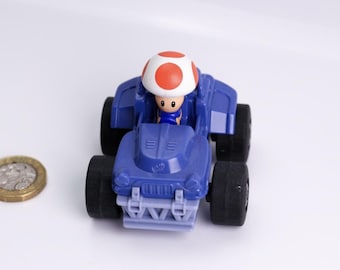 Nintendo McDonald’s Super Mario Toad Leksaksbil – Happy Meal Figur, Blå Lila, 7