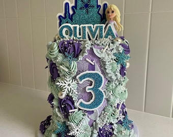 Frozen themed cake toppers