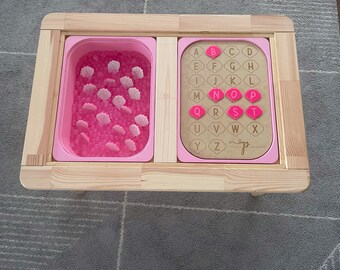 Flisat/Trofast insert - Alphabet matching shells