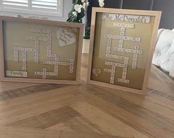 Family scrabble frames