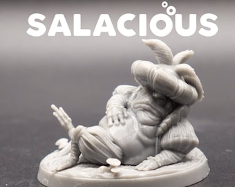 Salacious, Sapo bardo de rana grande, Critterfolk of Bluewoods Barrow, Dragon Trapper's Lodge, D&D Dungeons and Dragons Tabletop Miniature