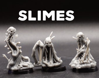 Slimes - Oozes Gelatinous Cube Jellies Pudding - Galaad Miniatures - D&D Dungeons and Dragons / Pathfinder Tabletop Miniature Monsters
