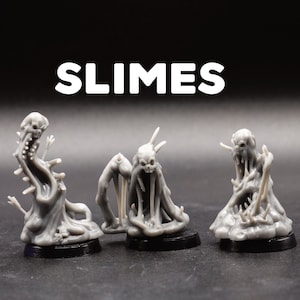 Slimes - Oozes Gelatinous Cube Jellies Pudding - Galaad Miniatures - D&D Dungeons and Dragons / Pathfinder Tabletop Miniature Monsters