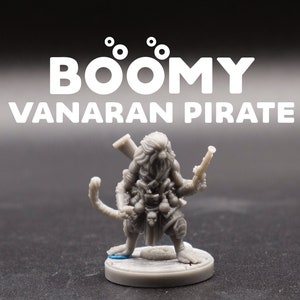 Boomy - Monkey Pirate - Vanara Gunslinger Artificer - Dragon Trapper&#39;s Lodge - D&D Dungeons and Dragons / Pathfinder Tabletop Miniature