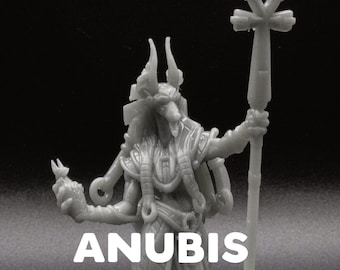 Anubis - Egyptian Jackal Headed Death God - Printed Obsession - D&D Dungeons and Dragons / Pathfinder Tabletop Miniature Monster Character