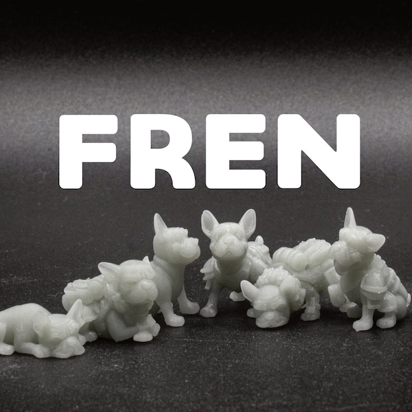 Fren - French Bulldog Animal Warrior / Fighter's Familiar / Pet - CastNPlay - D&D Dungeons and Dragons / Pathfinder Tabletop Miniature