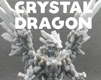 Crystal Dragon - Printed Obsession - Hell Hath No Fury - D&D Dungeons and Dragons / Pathfinder Tabletop Miniature Monster