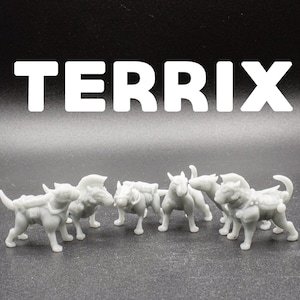 Terrix - Bull Terrier - Fight Dog Companion - Dog Animal Companion / Warrior&#39;s Pet - CastNPlay - D&D Dungeons and Dragons Tabletop Miniature