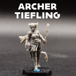 Archer Tiefling - Galaad Miniatures - D&D Dungeons and Dragons / Pathfinder Tabletop Miniature