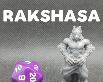 Rakshasa/Catfolk/Tabaxi - Printed Obsession - Hell Hath No Fury - D&D Dungeons and Dragons / Pathfinder Tabletop Miniature Monster