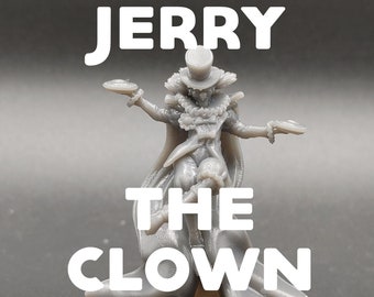 Jerry the Clown - Printed Obsession - D&D Dungeons and Dragons / Pathfinder Tabletop Miniature Monster