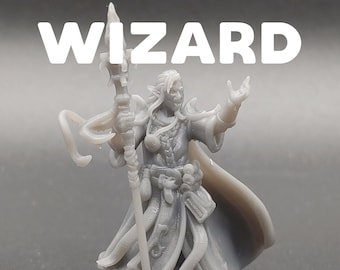 Fenton Wizard - Galaad Miniatures - D&D Dungeons and Dragons / Pathfinder Tabletop Miniature