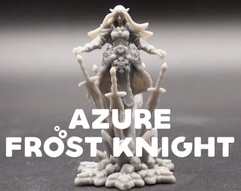 Azure - Frost Knight - Ice Goddess Cleric - Godly Avatars 2 - Printed Obsession - D&D Dungeons and Dragons / Pathfinder Tabletop Miniature