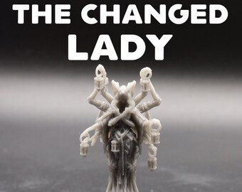 The Changed Lady - Lantern Hag / Witch Multiple Arms - Printed Obsession - D&D Dungeons and Dragons / Pathfinder Tabletop Miniature Monster