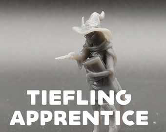 Aprendiz de mago Tiefling - Impreso Obsession - Personaje en miniatura de mesa de D&D Dungeons and Dragons / Pathfinder
