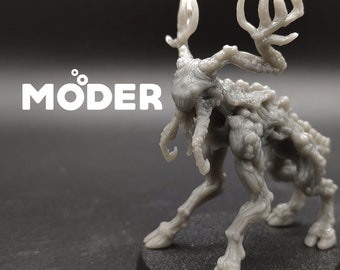 Moder - Jötunn Deer Monster - Cryptids of the Darkwoods - Printed Obsession - D&D Dungeons and Dragons Pathfinder Tabletop Miniature Monster