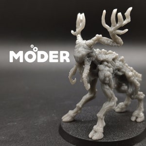 Moder - Jötunn Deer Monster - Cryptids of the Darkwoods - Printed Obsession - D&D Dungeons and Dragons Pathfinder Tabletop Miniature Monster
