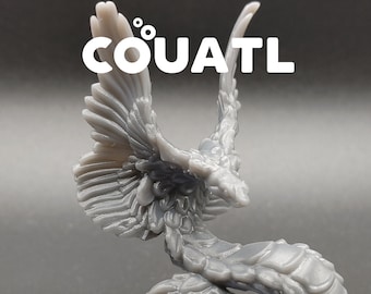 Couatl - Printed Obsession - Heaven hath no Fury - D&D Dungeons and Dragons / Pathfinder Tabletop Miniature Monster