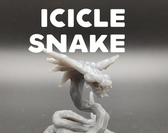 Icicle Snake - Printed Obsession - D&D Dungeons and Dragons / Pathfinder Tabletop Miniature Monster