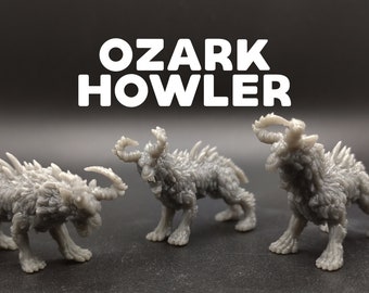 Ozark Howlers - Wolf bear - Cryptids of the Darkwoods - Printed Obsession - D&D Dungeons and Dragons / Pathfinder Tabletop Miniature Monster