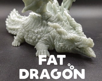 Themberchaud Fat Dragon - Chunky Red Dragon - Printed Obsession - D&D Dungeons and Dragons / Pathfinder Tabletop Miniature Monsters