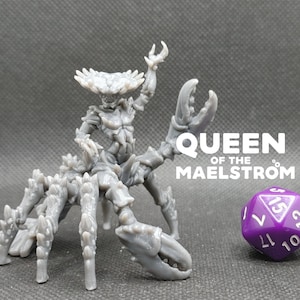 Queen of the Maelstrom - Printed Obsession - Elemental Boss - D&D Dungeons and Dragons / Pathfinder Tabletop Miniature Monster