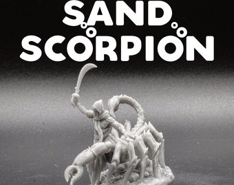 Sand Scorpion - Scorpionfolk Bandit Girtablilu Raider - Printed Obsession - D&D Dungeons and Dragons / Pathfinder Tabletop Miniature Monster