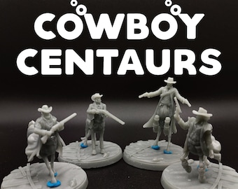 Cowboy Centaurs - Gunslinger Centaurs - Dragon Trapper's Lodge - D&D Dungeons and Dragons / Pathfinder Tabletop Miniature West Characters