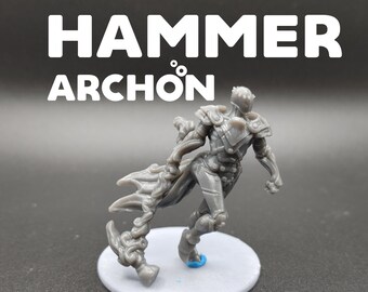 Hammer Archon - Printed Obsession - D&D Dungeons and Dragons / Pathfinder Tabletop Miniature Monsters