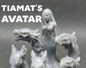 Avatar de Tiamat - Obsesión impresa - El infierno no tiene furia - Monstruo miniatura de mesa de D&D Dungeons and Dragons / Pathfinder