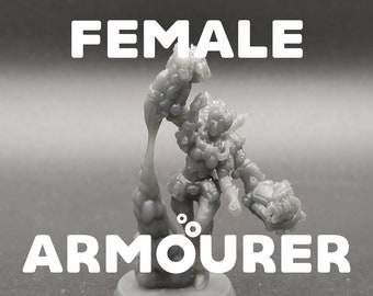 Female Armourer - Printed Obsession - D&D Dungeons and Dragons / Pathfinder Tabletop Miniature Characters
