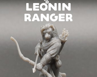 Leonin Ranger - Galaad Miniatures - D&D Dungeons and Dragons / Pathfinder Tabletop Miniature