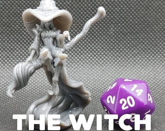 The Witch of Ravenshold - Printed Obsession - Magic User - D&D Dungeons and Dragons / Pathfinder Tabletop Miniature