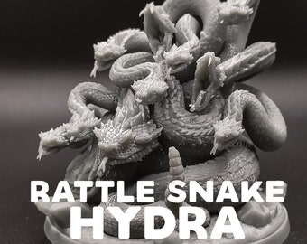Rattle Snake Hydra / Desert Serpent Dragon - Dragon Trapper's Lodge - D&D Dungeons and Dragons / Pathfinder Tabletop Miniature Monster