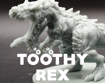 Toothy Rex - Printed Obsession - D&D Dungeons and Dragons / Pathfinder Tabletop Miniature Monsters