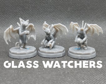 Glass Watchers / Cat Imp Familiar - Dragon Trapper's Lodge - D&D Dungeons and Dragons / Pathfinder Tabletop Miniature Monster